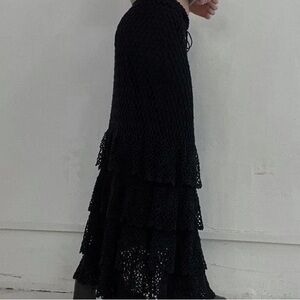 Elegant Black Layered Skirt